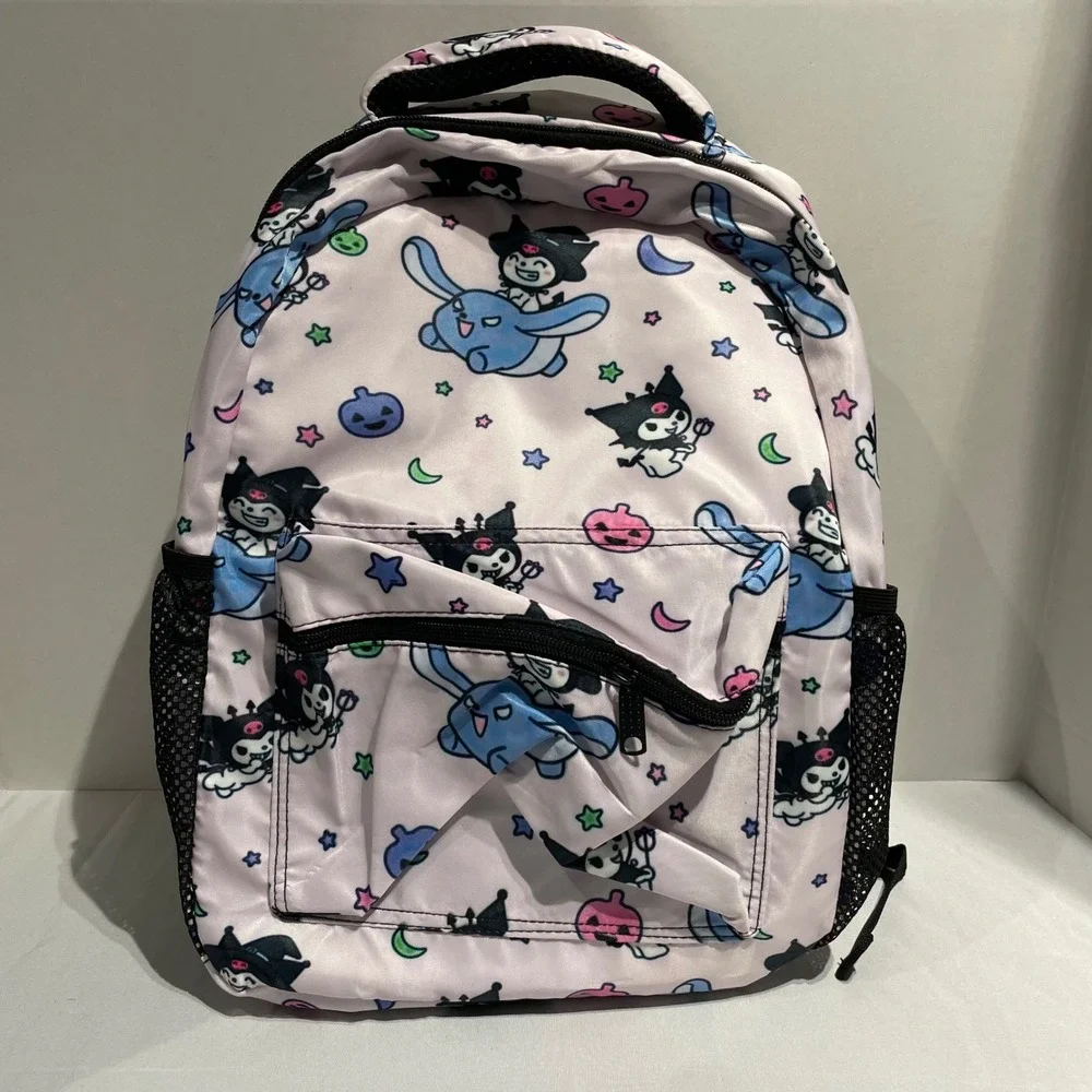 Sanrio Kuromi Cinnamoroll Halloween Backpack Pink‎ Kids School Bag 16 inch